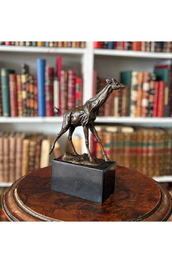 GIRAFA CORRIENDO, ESPECTACULAR BRONCE